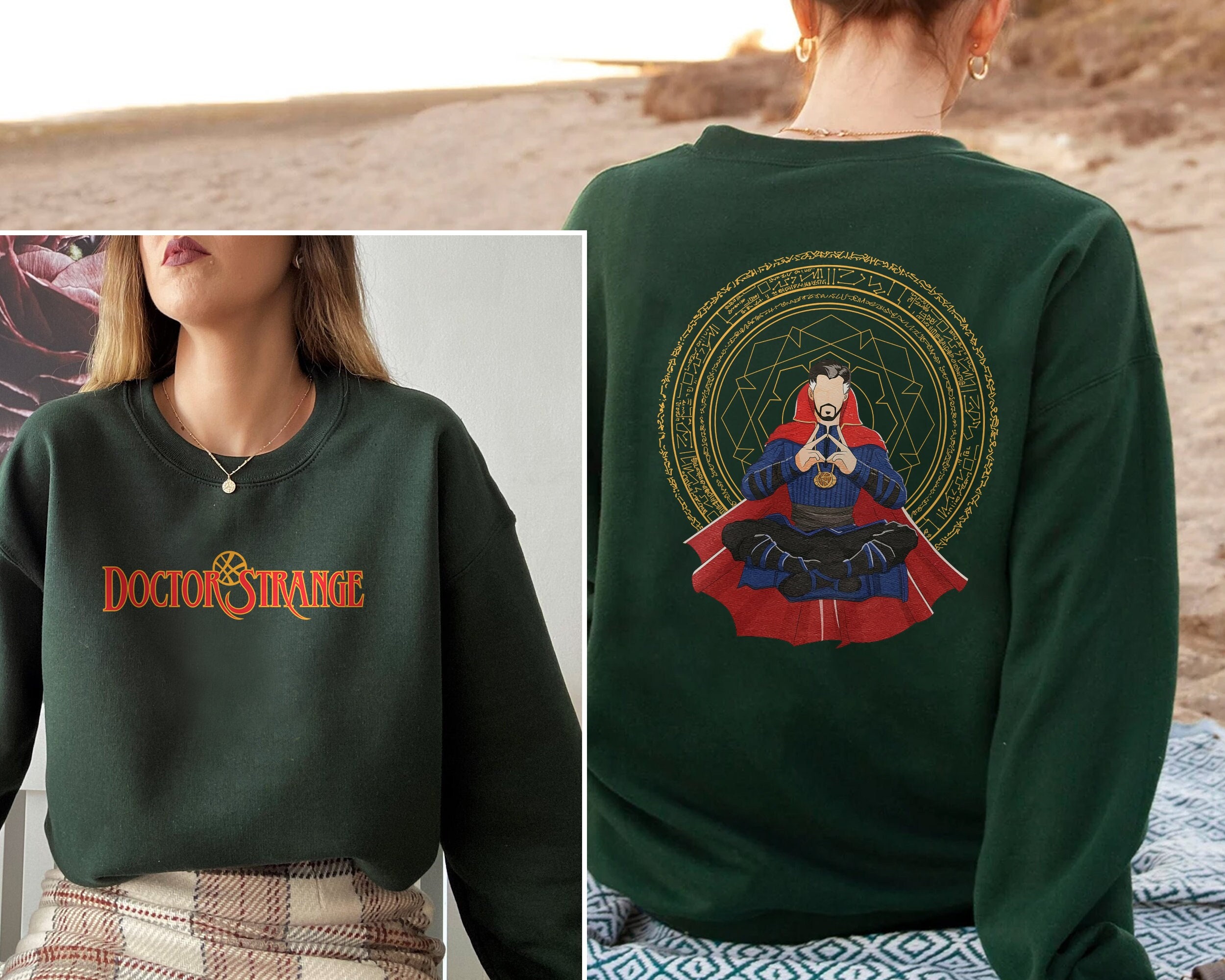 Doctor Strange Art Double Sided Unisex T-Shirt Doctor Strange Art Double Sided Unisex T-Shirt