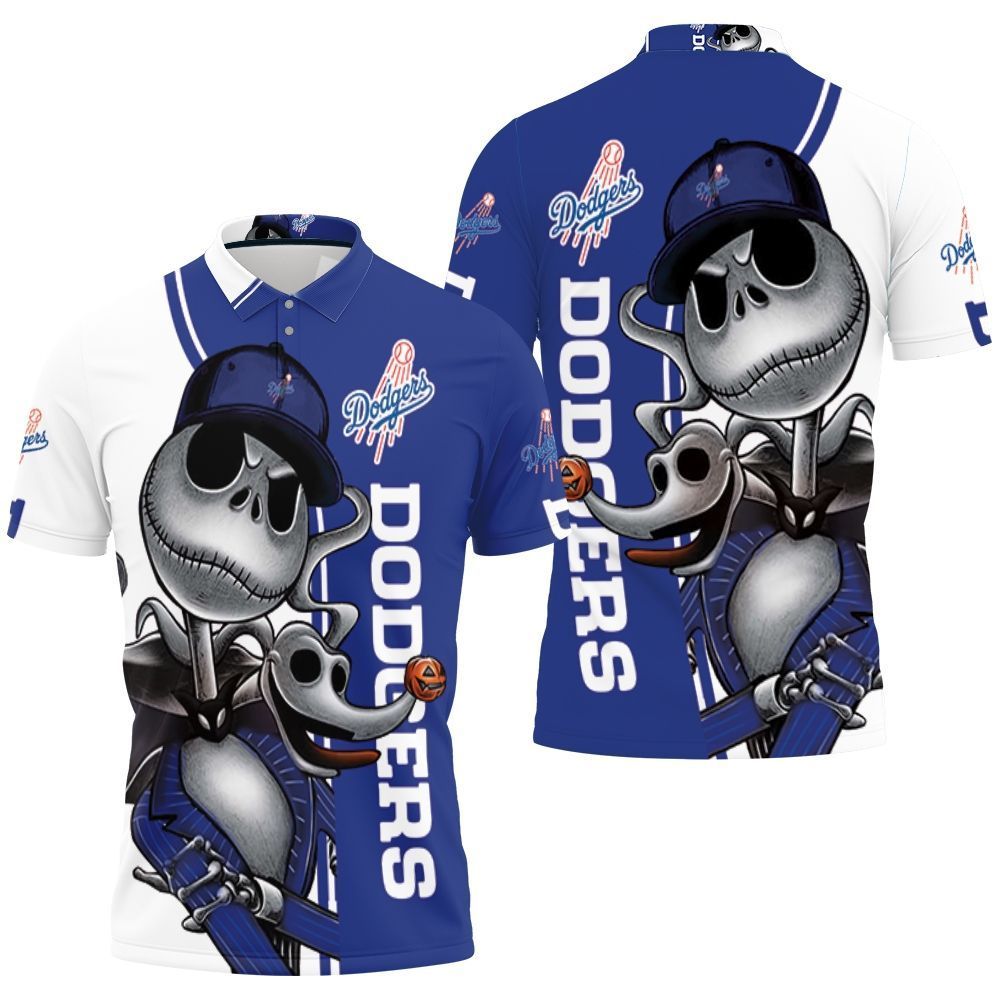Dodgers Jack Skellington And Zero Polo Shirt All Over Print Shirt 3d T-shirt Dodgers Jack Skellington And Zero Polo Shirt All Over Print Shirt 3d T-shirt