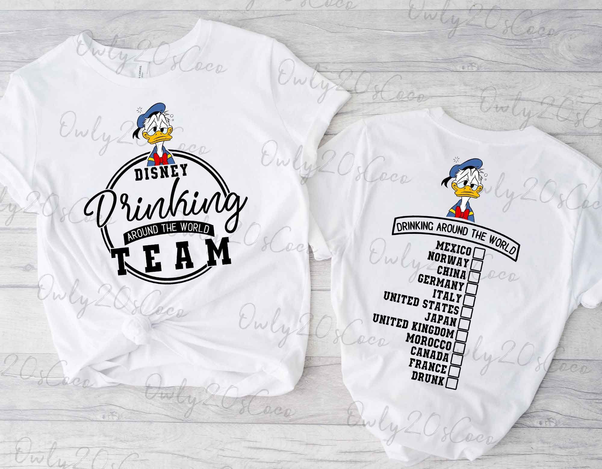 Donal Duck Drinking Around The World Unisex Sweatshirt Donal Duck Drinking Around The World Unisex Sweatshirt