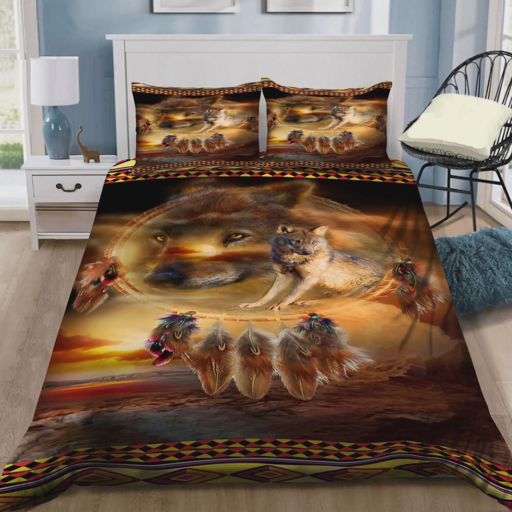 Dreamcatcher Wolf Cotton Bedding Sets Dreamcatcher Wolf Cotton Bedding Sets