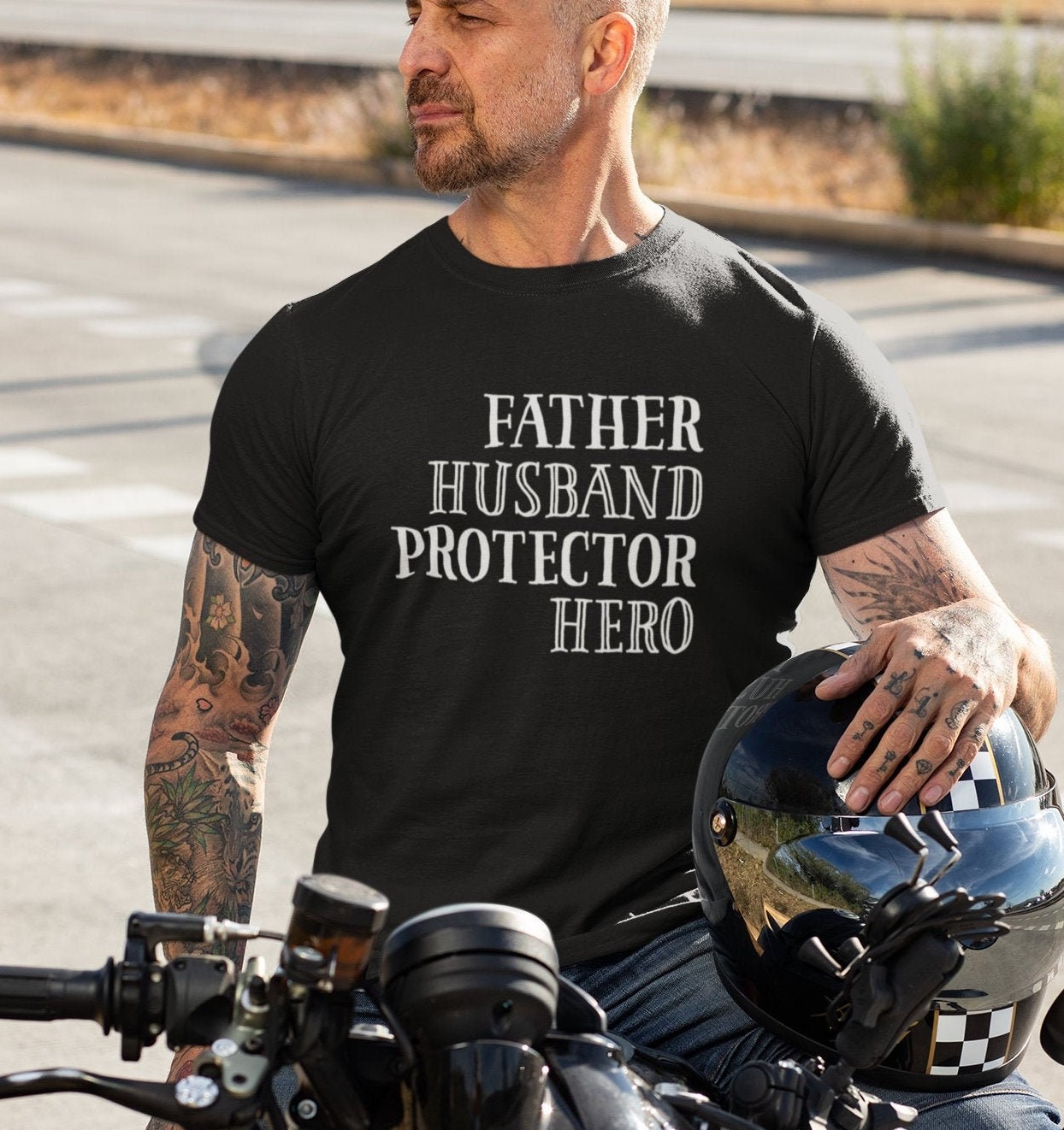 Father Protector Protector Hero Father's Day Unisex T-Shirt Father Protector Protector Hero Father's Day Unisex T-Shirt