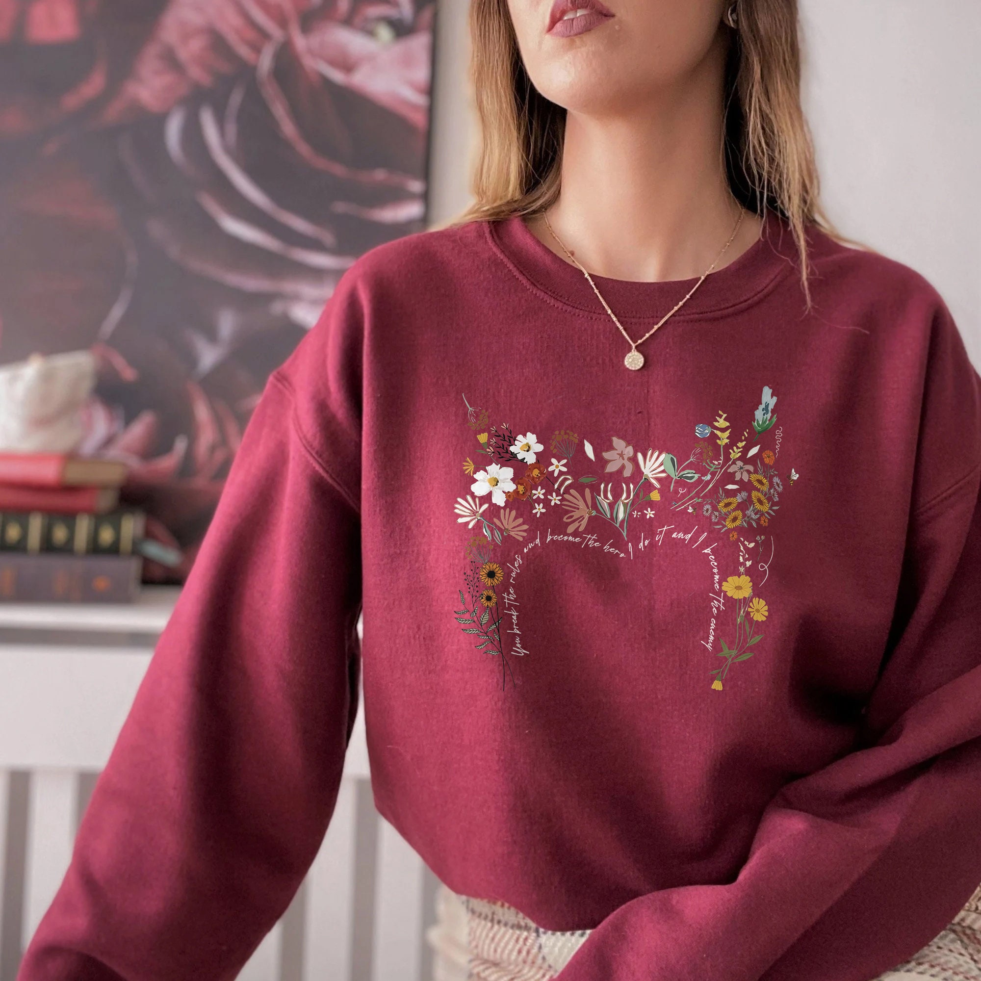 Floral Wanda Mask Multiverse Of Madness Mcu Fan Wanda Quote Unisex Sweatshirt Floral Wanda Mask Multiverse Of Madness Mcu Fan Wanda Quote Unisex Sweatshirt