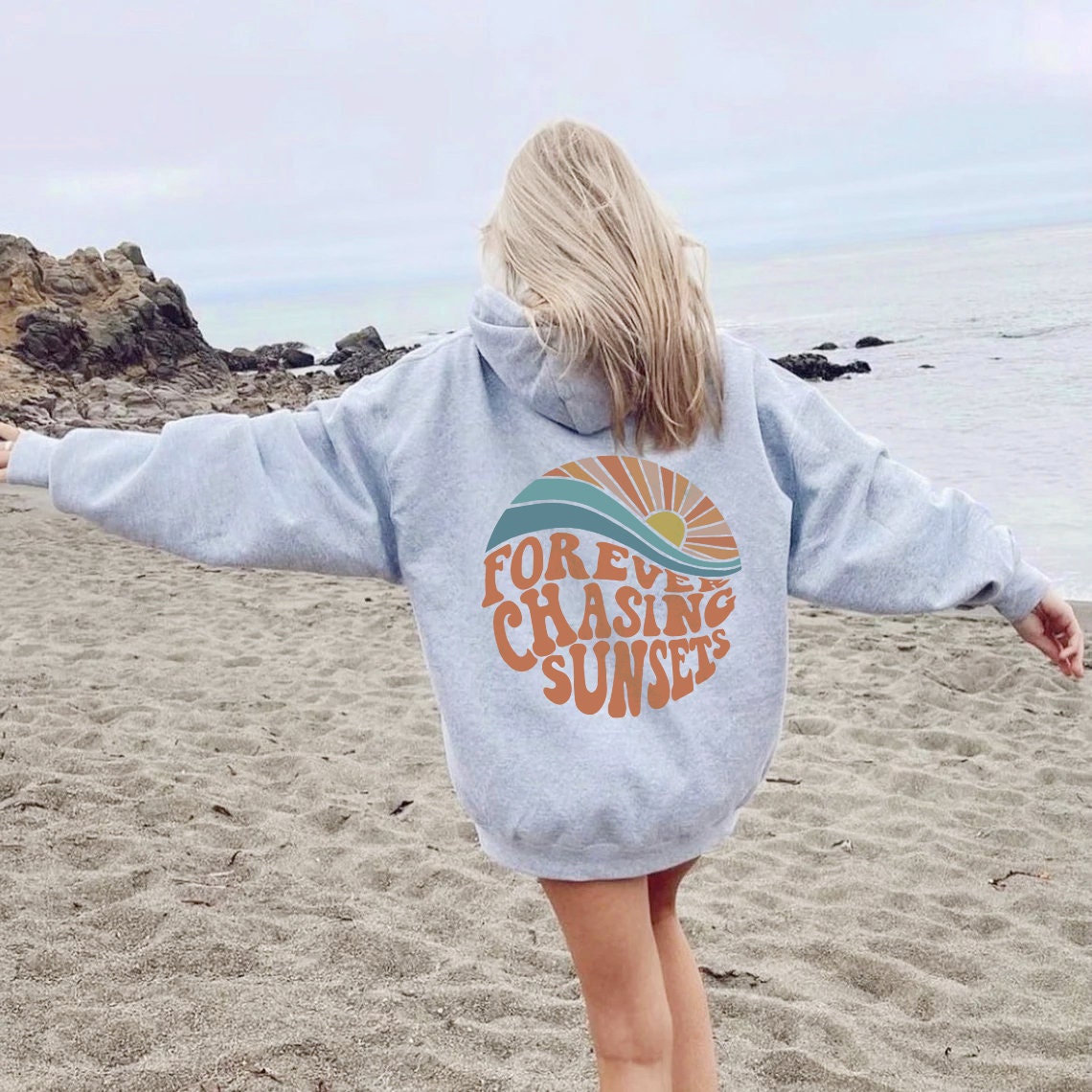 Forever Chasing Sunsets Hoodie Retro Summer Unisex Hoodie Forever Chasing Sunsets Hoodie Retro Summer Unisex Hoodie