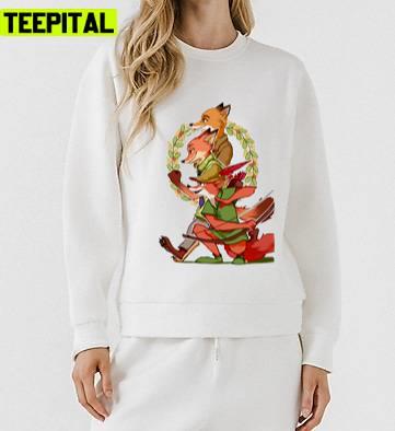Fox Cartoon Robin Hood Disney Unisex Sweatshirt Fox Cartoon Robin Hood Disney Unisex Sweatshirt