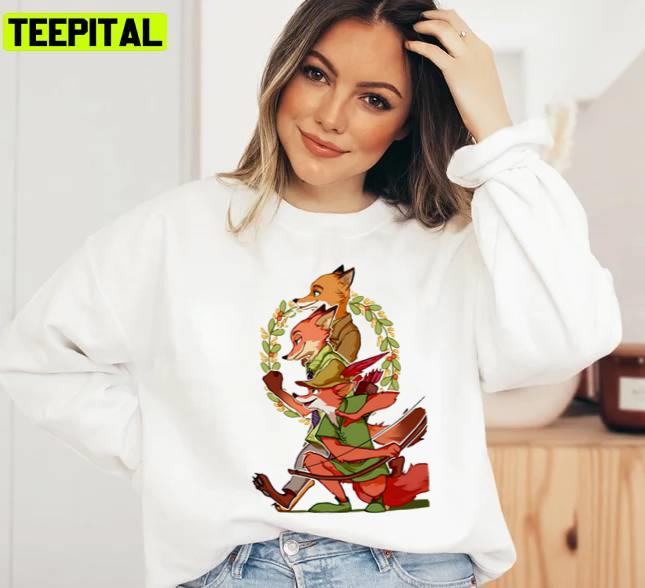 Fox Cartoon Robin Hood Disney Unisex Sweatshirt Fox Cartoon Robin Hood Disney Unisex Sweatshirt