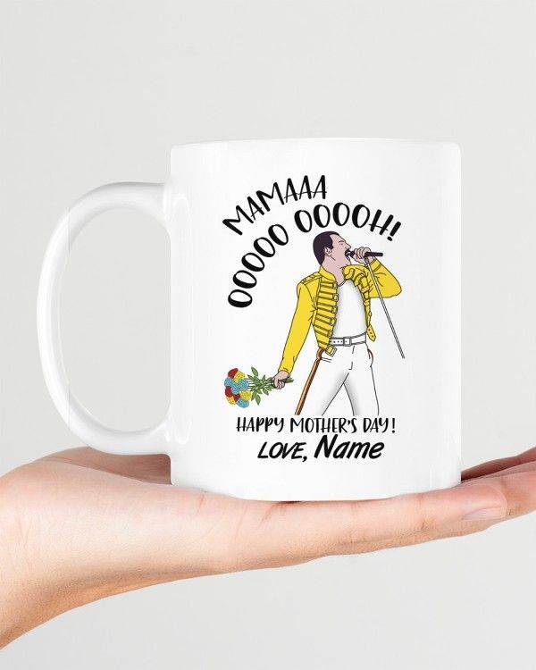 Freddie Mercury Mamaaa Oooo Oooh Happy Mother's Day Love Gift Premium Sublime Ceramic Coffee Mug White Freddie Mercury Mamaaa Oooo Oooh Happy Mother's Day Love Gift Premium Sublime Ceramic Coffee Mug White