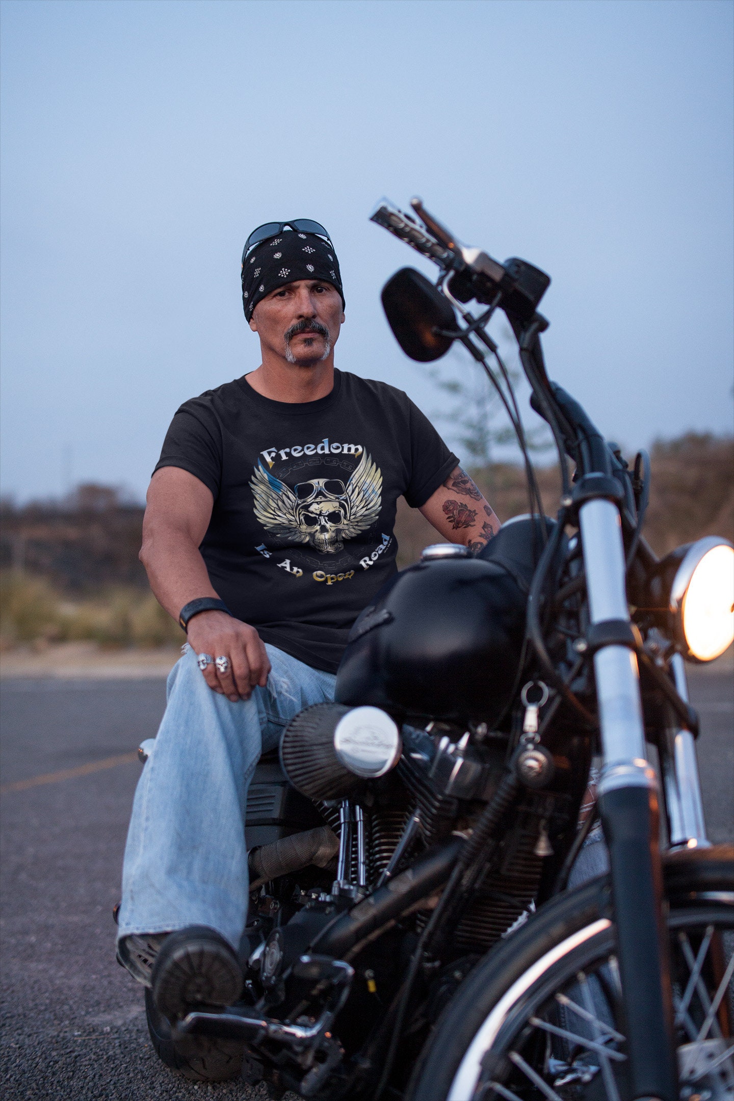 Freedom Is An Open Road Funny Motorcycle Biker Unisex T-Shirt Freedom Is An Open Road Funny Motorcycle Biker Unisex T-Shirt