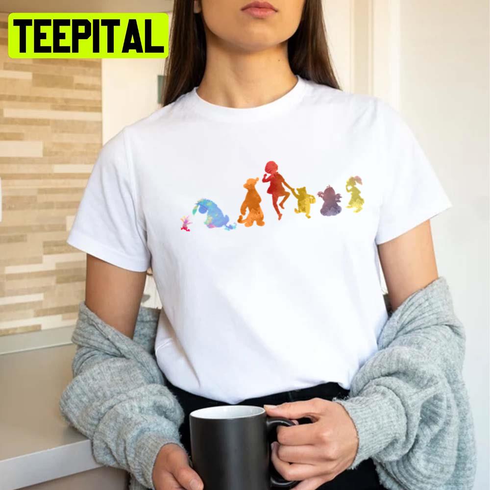 Friends Inspired Silhouette Winnie The Pooh Unisex T-Shirt Friends Inspired Silhouette Winnie The Pooh Unisex T-Shirt