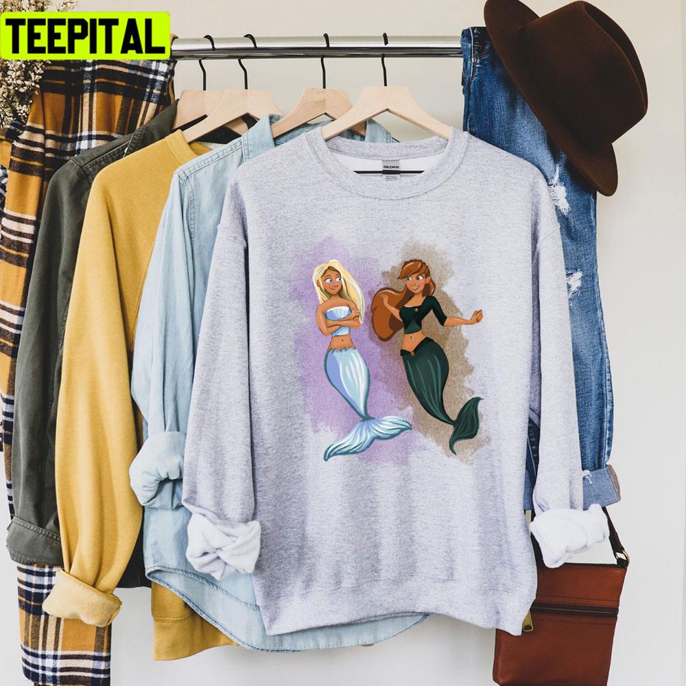 Frozen Sisters Anna And Elsa Mermaid Unisex T-Shirt Frozen Sisters Anna And Elsa Mermaid Unisex T-Shirt