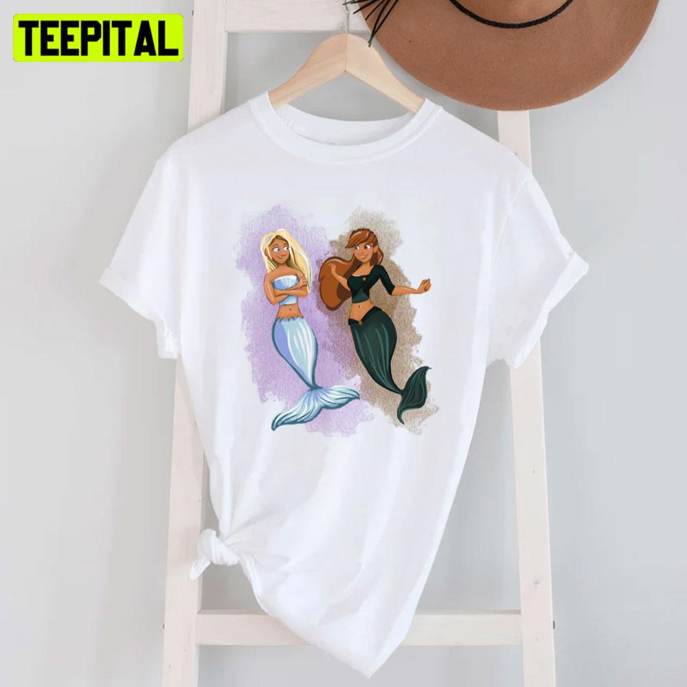 Frozen Sisters Anna And Elsa Mermaid Unisex T-Shirt Frozen Sisters Anna And Elsa Mermaid Unisex T-Shirt