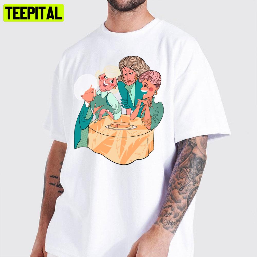 Funny Cartoon Art The Golden Girls Unisex T-Shirt Funny Cartoon Art The Golden Girls Unisex T-Shirt