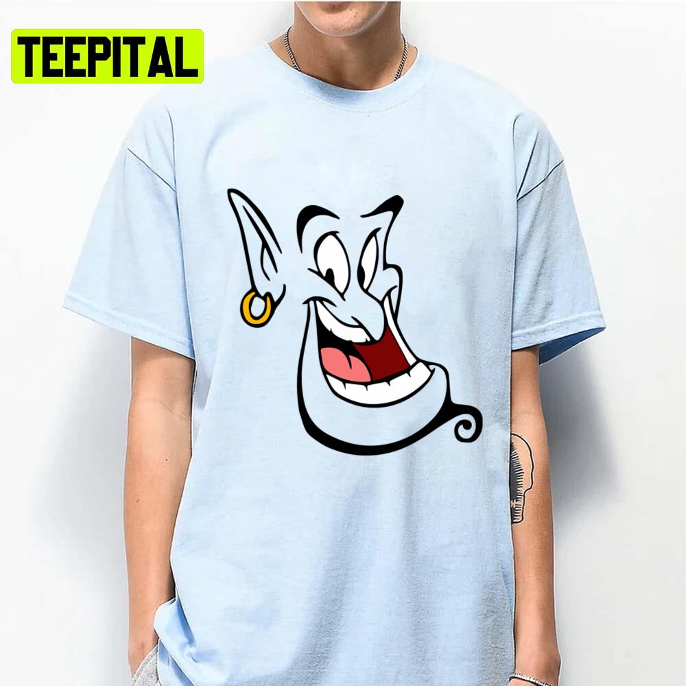 Funny Tee Aladdin Disney Cartoon Genie Unisex T-Shirt Funny Tee Aladdin Disney Cartoon Genie Unisex T-Shirt