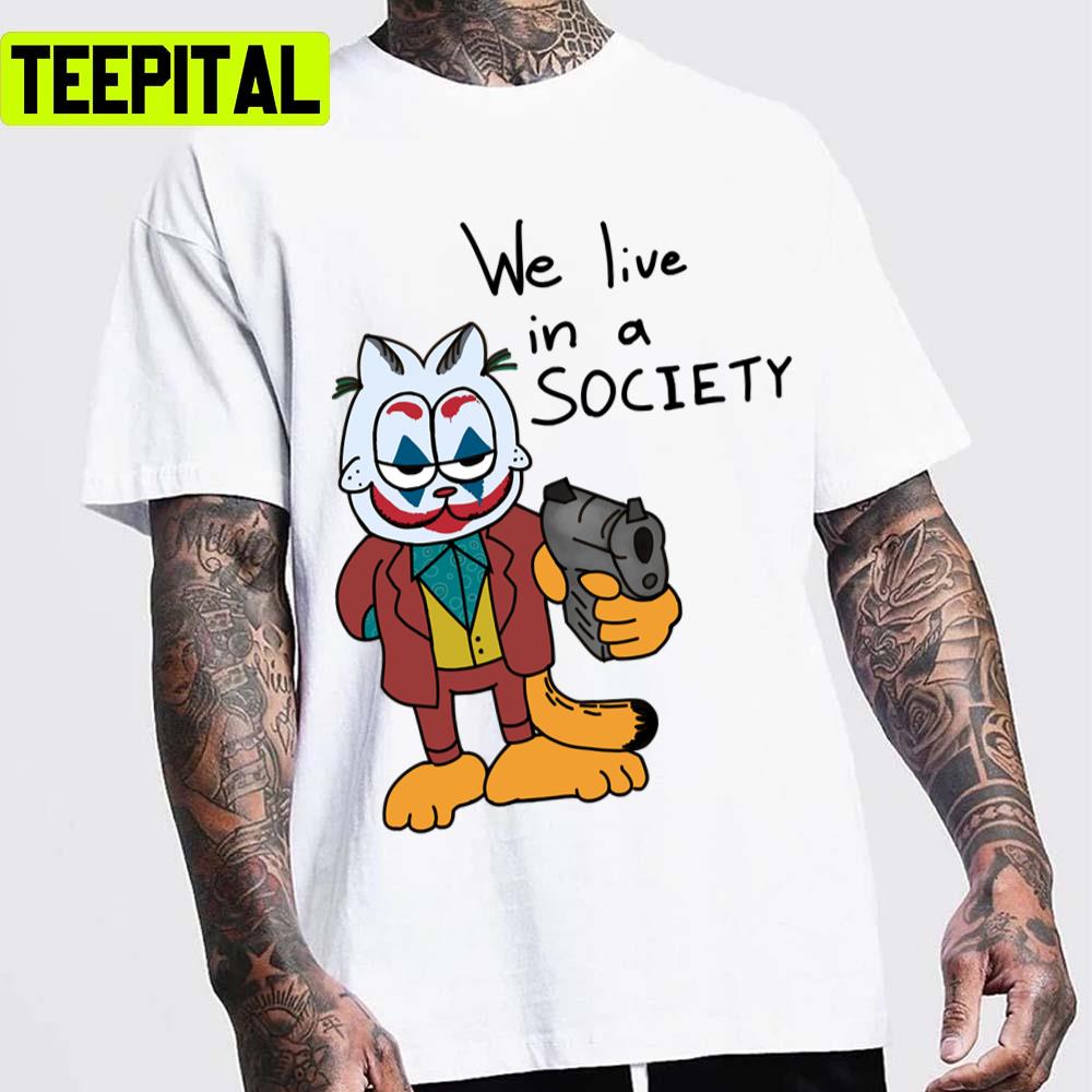 Garfield Cat Joker Design Unisex T-Shirt Garfield Cat Joker Design Unisex T-Shirt