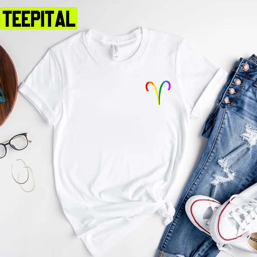 Gay Aries Zodiac Pride Month Lgbtq+ Support Unisex T-Shirt Gay Aries Zodiac Pride Month Lgbtq+ Support Unisex T-Shirt