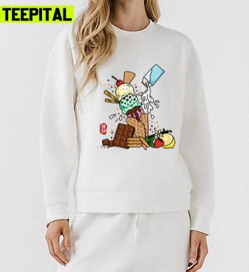 Gelato Ice Cream Design Unisex Sweatshirt Gelato Ice Cream Design Unisex Sweatshirt