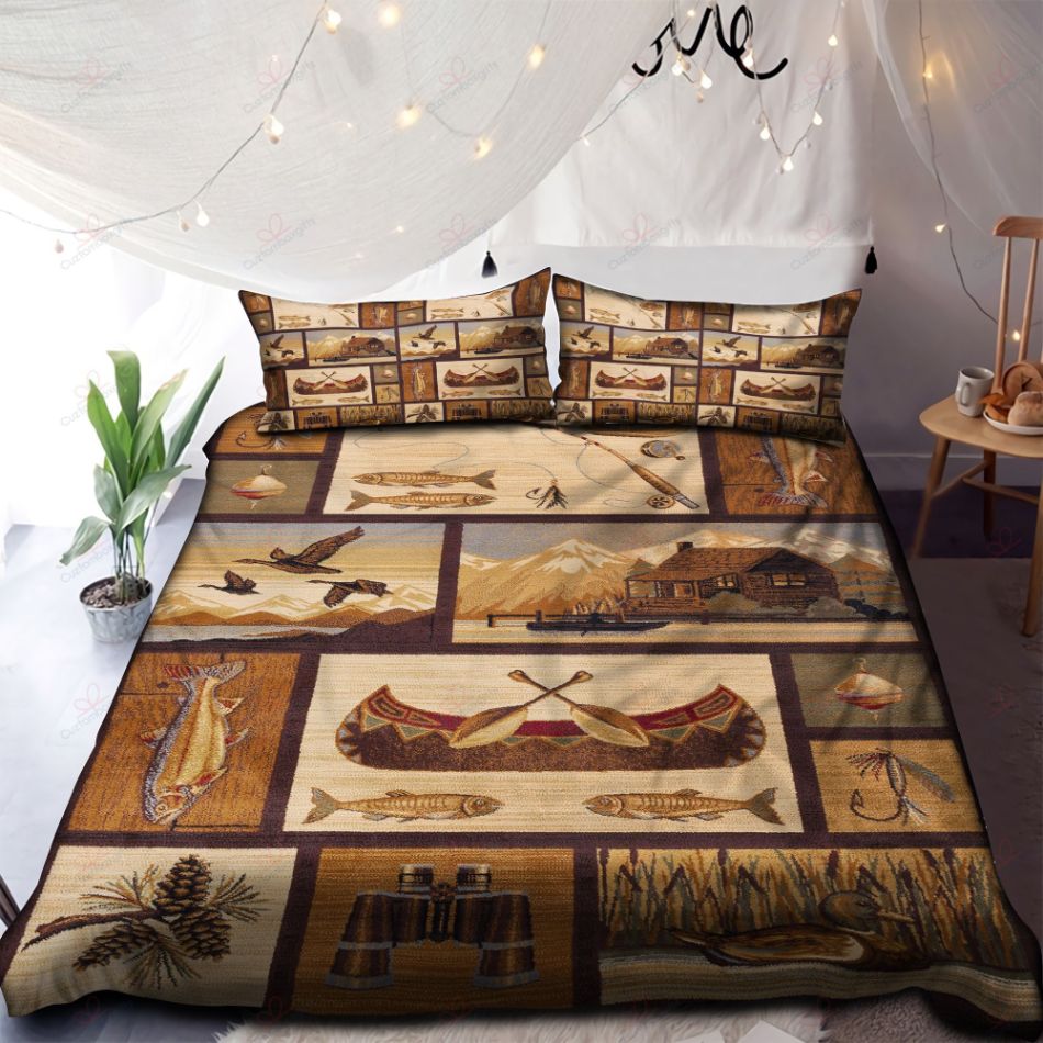 Gone Fishing Rustic Bedding Set Gone Fishing Rustic Bedding Set