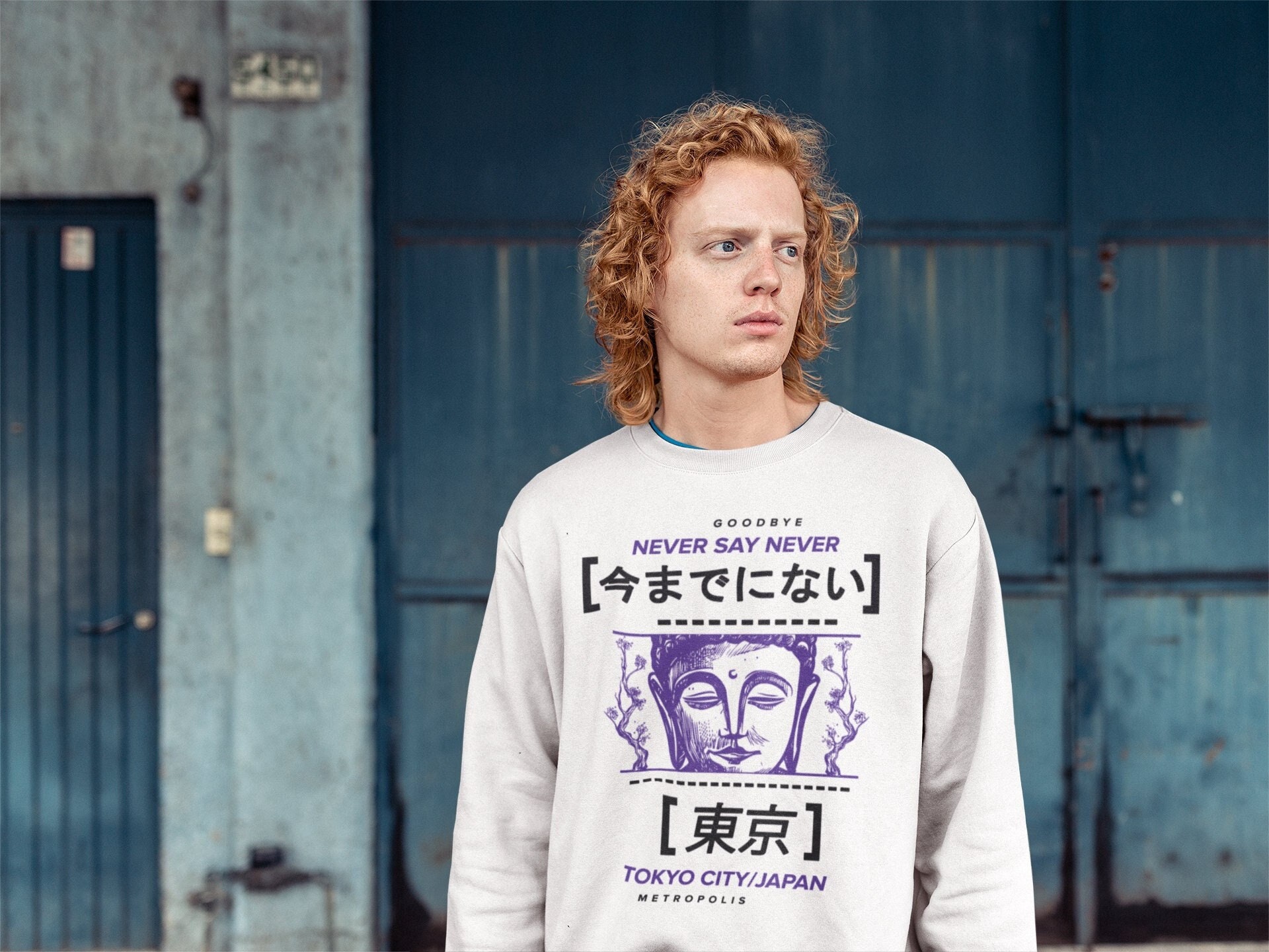 Goodbye Never Say Never Tokyo City Japan Style Unisex Sweatshirt Goodbye Never Say Never Tokyo City Japan Style Unisex Sweatshirt