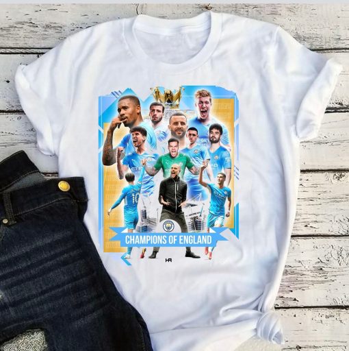 Graphic Manchester City Champions Of England Unisex T-Shirt