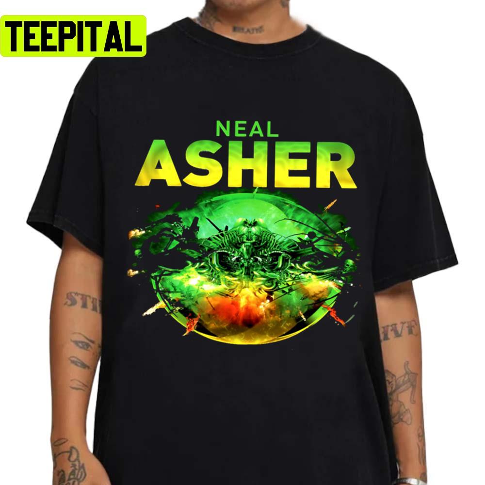 Green Art Neal Asher Design Unisex T-Shirt Green Art Neal Asher Design Unisex T-Shirt