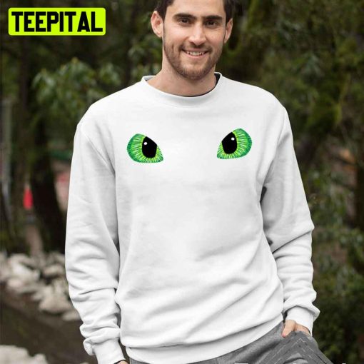Green Toothless Dragon Eyes Drawing How To Train Your Dragon Unisex T-Shirt