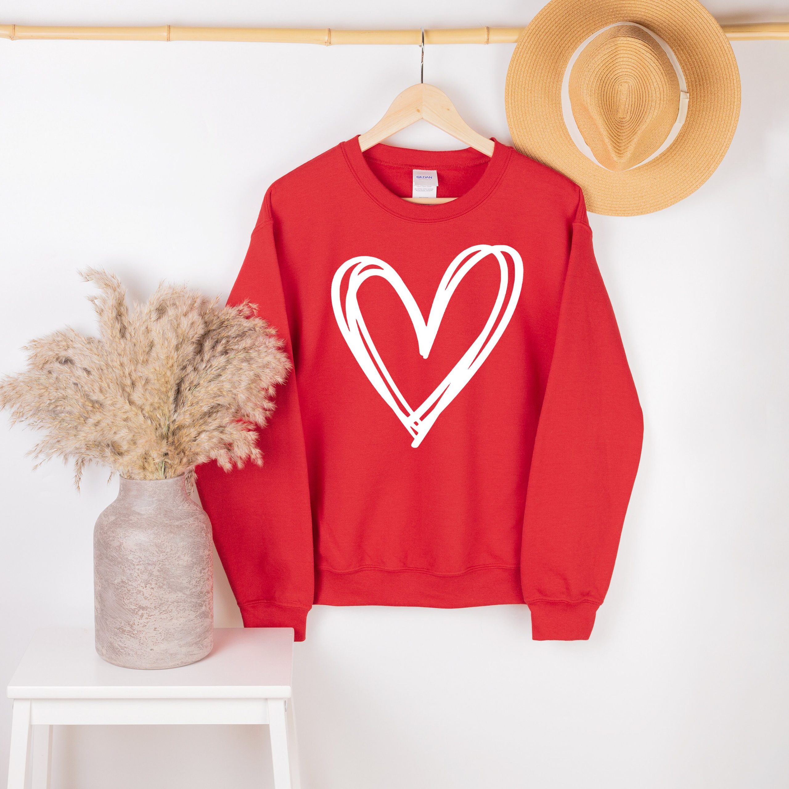 Hand Drawn Heart Unisex Sweatshirt Hand Drawn Heart Unisex Sweatshirt