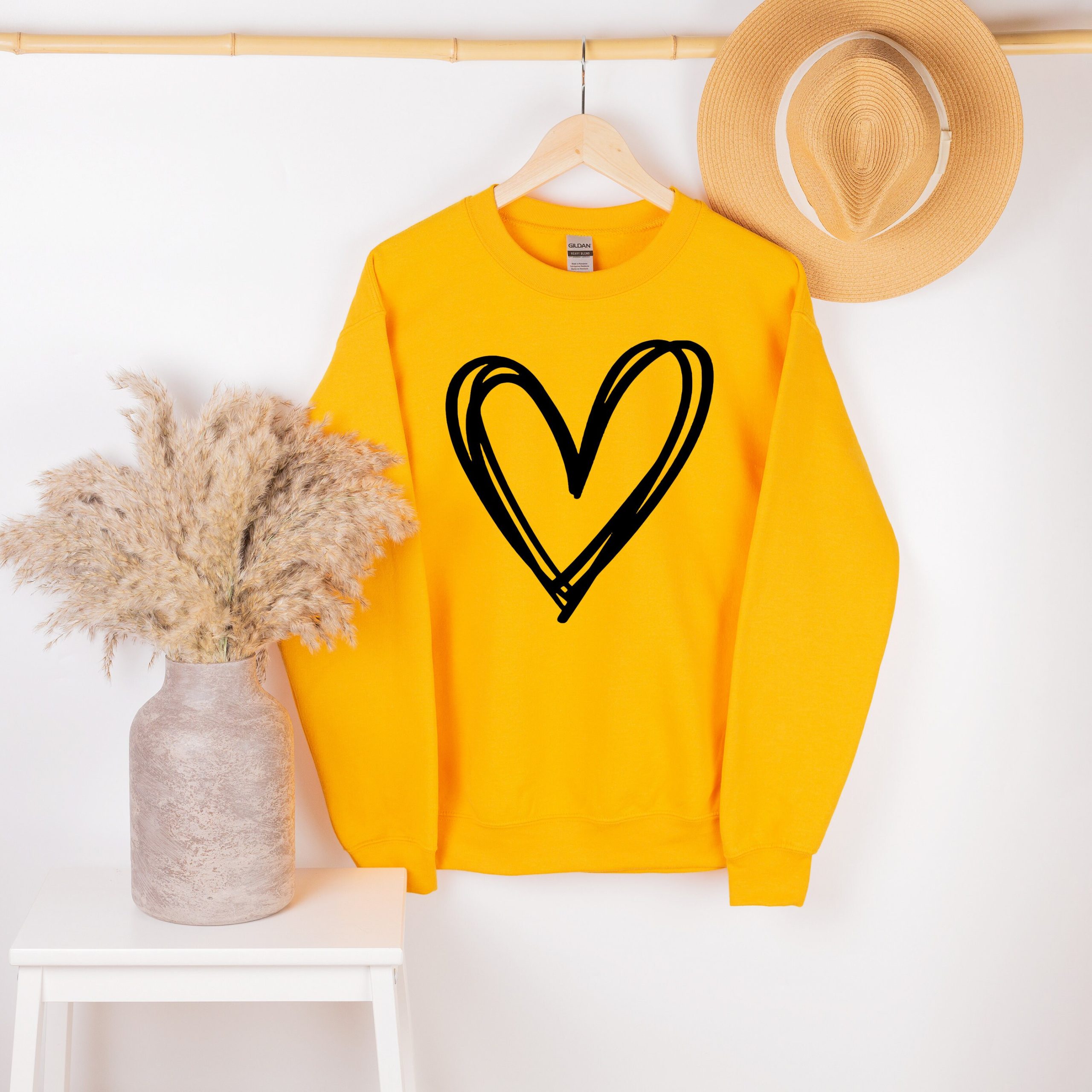 Hand Drawn Heart Unisex Sweatshirt Hand Drawn Heart Unisex Sweatshirt
