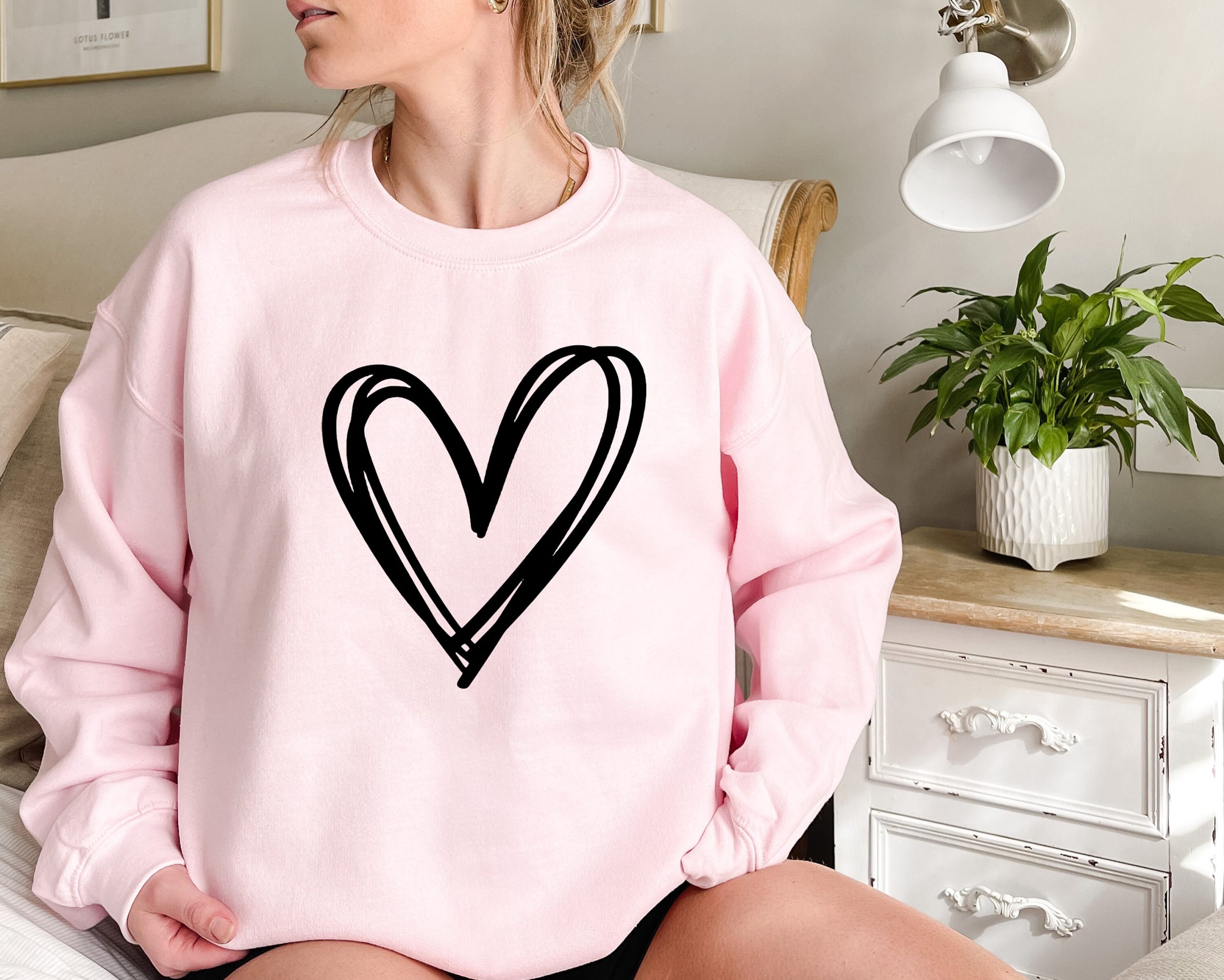 Hand Drawn Heart Unisex Sweatshirt Hand Drawn Heart Unisex Sweatshirt