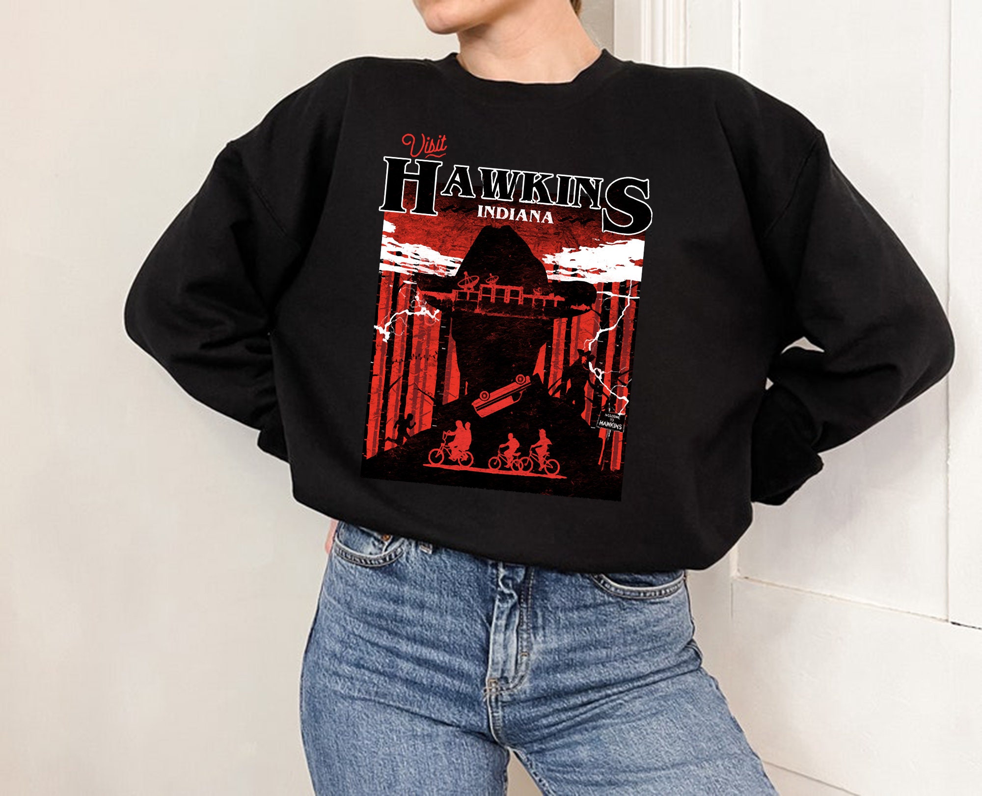 Hawkins Indiana Stranger Things 4 Unisex T-Shirt Hawkins Indiana Stranger Things 4 Unisex T-Shirt