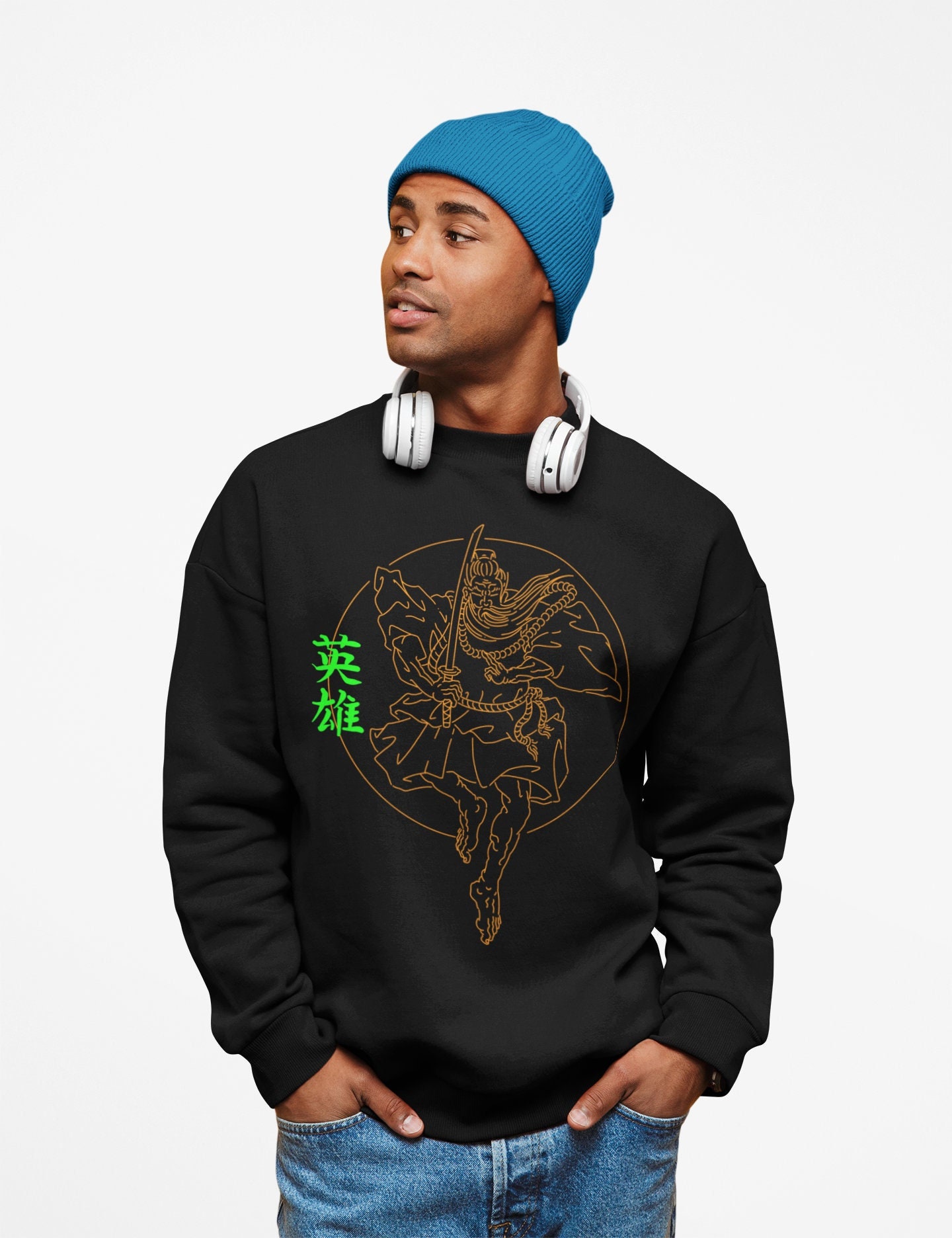 Hero Japanese Calligraphy Unisex Sweatshirt Hero Japanese Calligraphy Unisex Sweatshirt