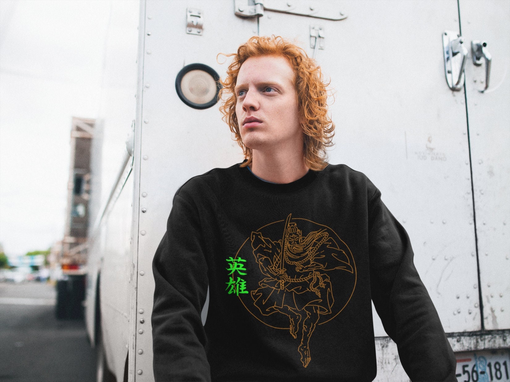 Hero Japanese Calligraphy Unisex Sweatshirt Hero Japanese Calligraphy Unisex Sweatshirt