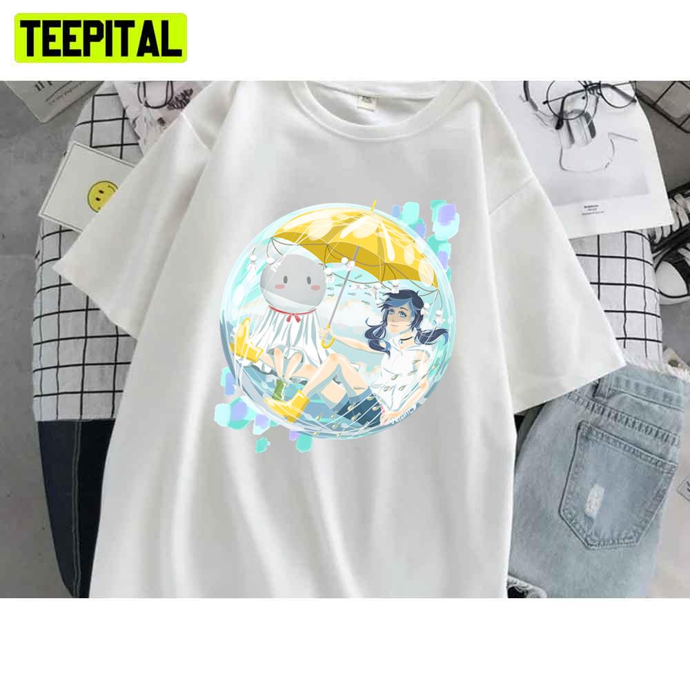Hina And Ghost Doll In The Balloon Weathering With You Unisex T-Shirt Hina And Ghost Doll In The Balloon Weathering With You Unisex T-Shirt