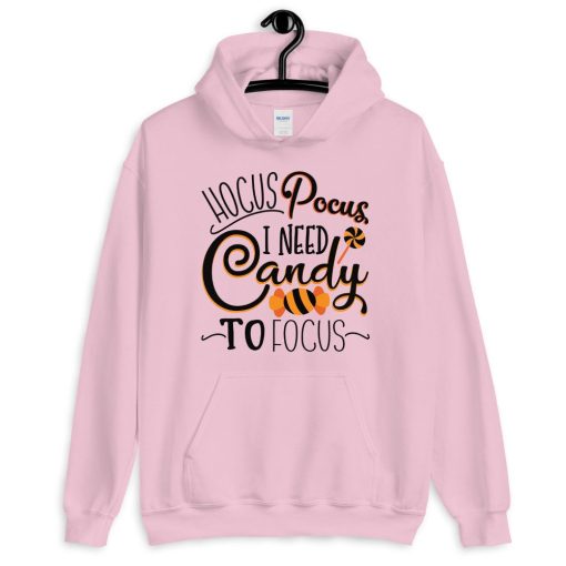 Hocus Pocus I Need Candy To Focus Cute Halloween Unisex Hoodie