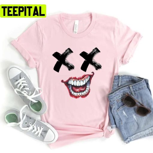Horror Face Laughter Joker Unisex T-Shirt