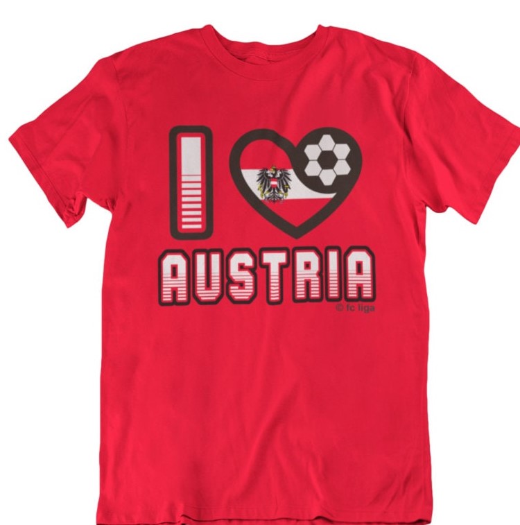 I Love Austria Football Osterreich Unisex T-Shirt I Love Austria Football Osterreich Unisex T-Shirt