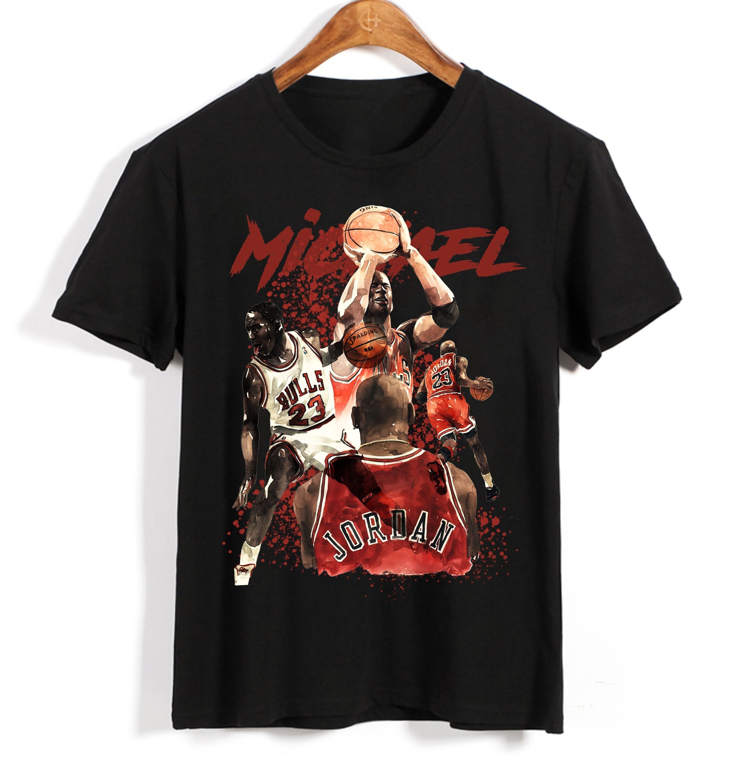 Iconic Art Of Jumpman Chicago Bulls Michael Jordan Mj Unisex T-Shirt Iconic Art Of Jumpman Chicago Bulls Michael Jordan Mj Unisex T-Shirt