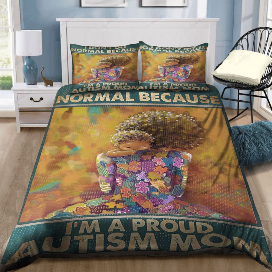 I'm A Pround Autism Mom Cotton Bedding Sets I'm A Pround Autism Mom Cotton Bedding Sets