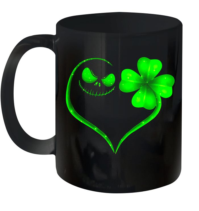 Jack Skellington And Irish St Patrack's Day Premium Sublime Ceramic Coffee Mug Black Jack Skellington And Irish St Patrack's Day Premium Sublime Ceramic Coffee Mug Black