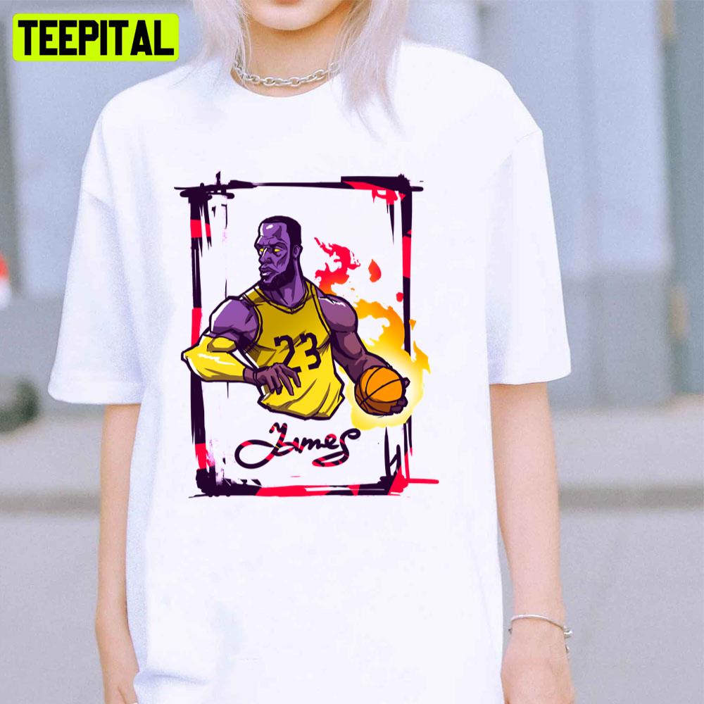 James 23 Basketball Digital Art Unisex T-Shirt James 23 Basketball Digital Art Unisex T-Shirt