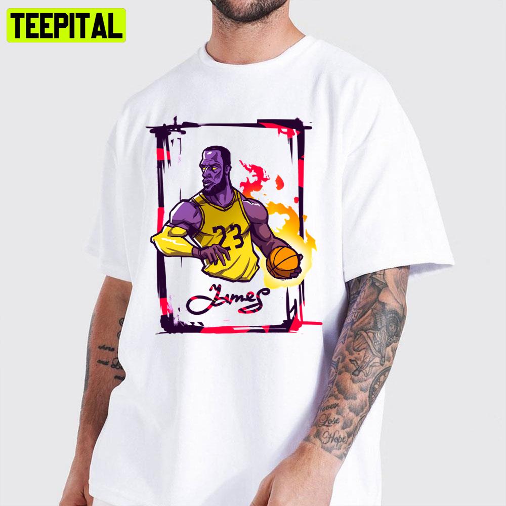 James 23 Basketball Digital Art Unisex T-Shirt James 23 Basketball Digital Art Unisex T-Shirt