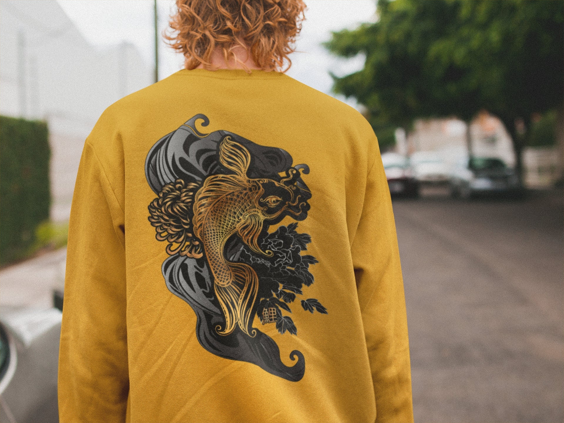 Japanese Fish Artwork Unisex Sweatshirt Japanese Fish Artwork Unisex Sweatshirt