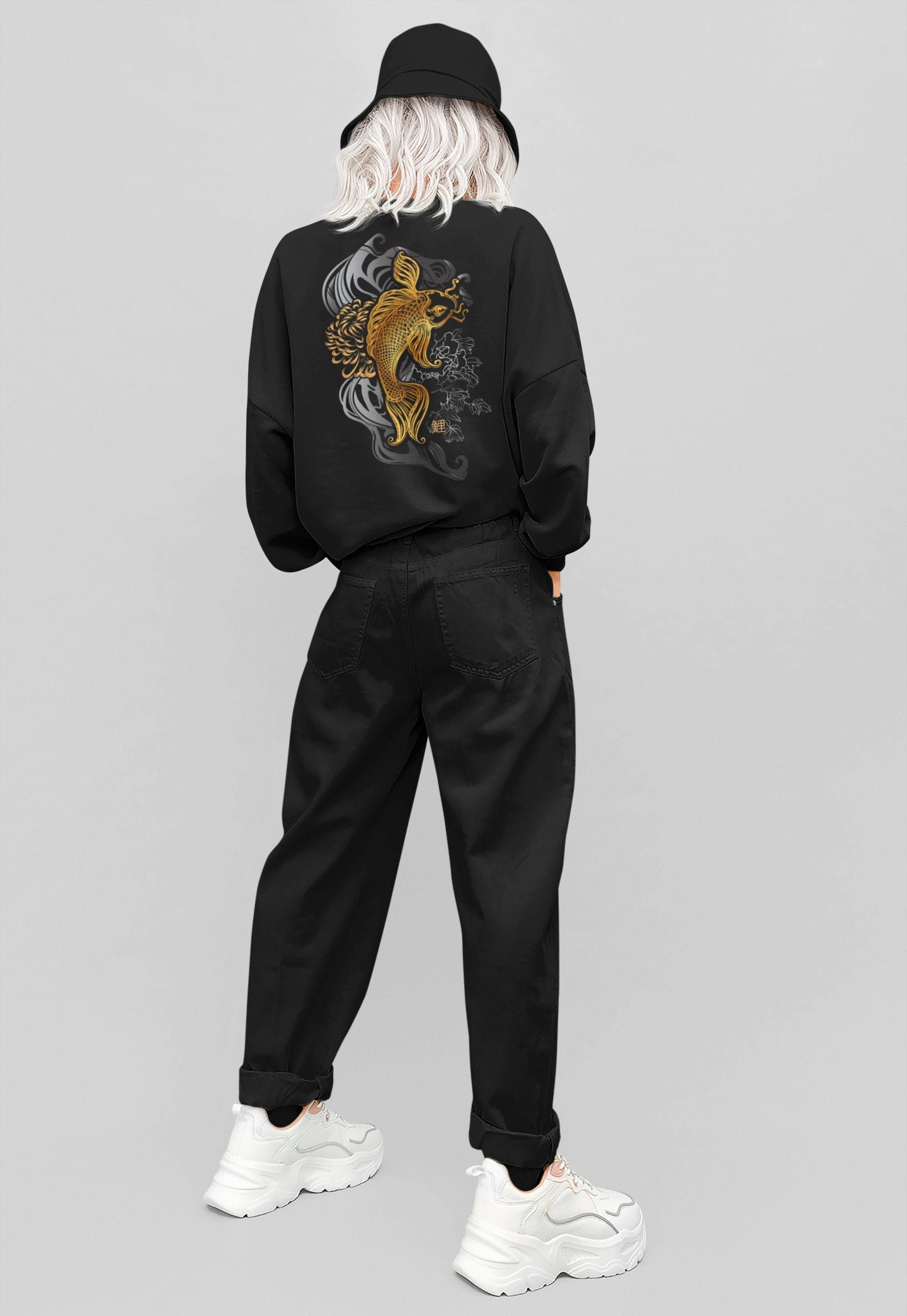 Japanese Fish Artwork Unisex Sweatshirt Japanese Fish Artwork Unisex Sweatshirt