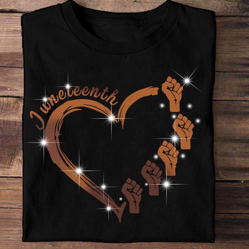 Juneteenth Heart Black Lives Matter Unisex T-Shirt