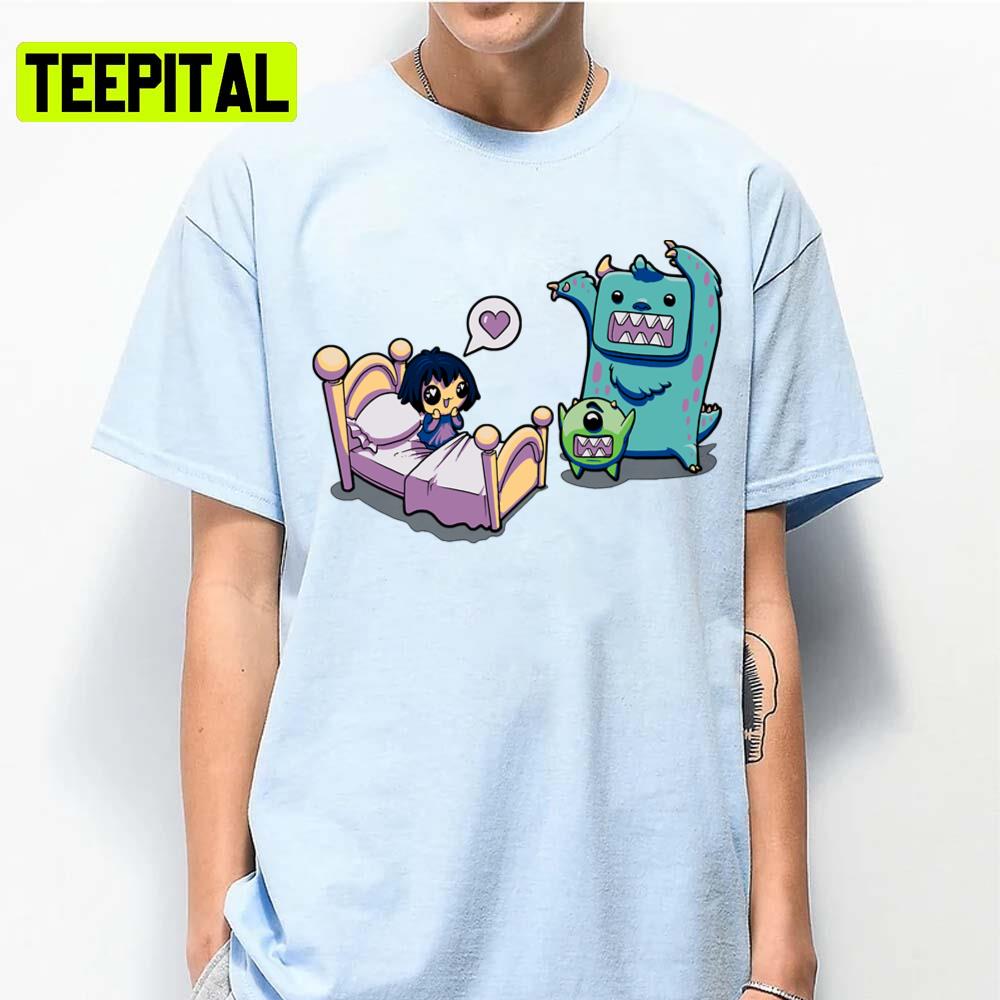 Kawai Monsters Inc Cartoon Pixar Unisex T-Shirt Kawai Monsters Inc Cartoon Pixar Unisex T-Shirt