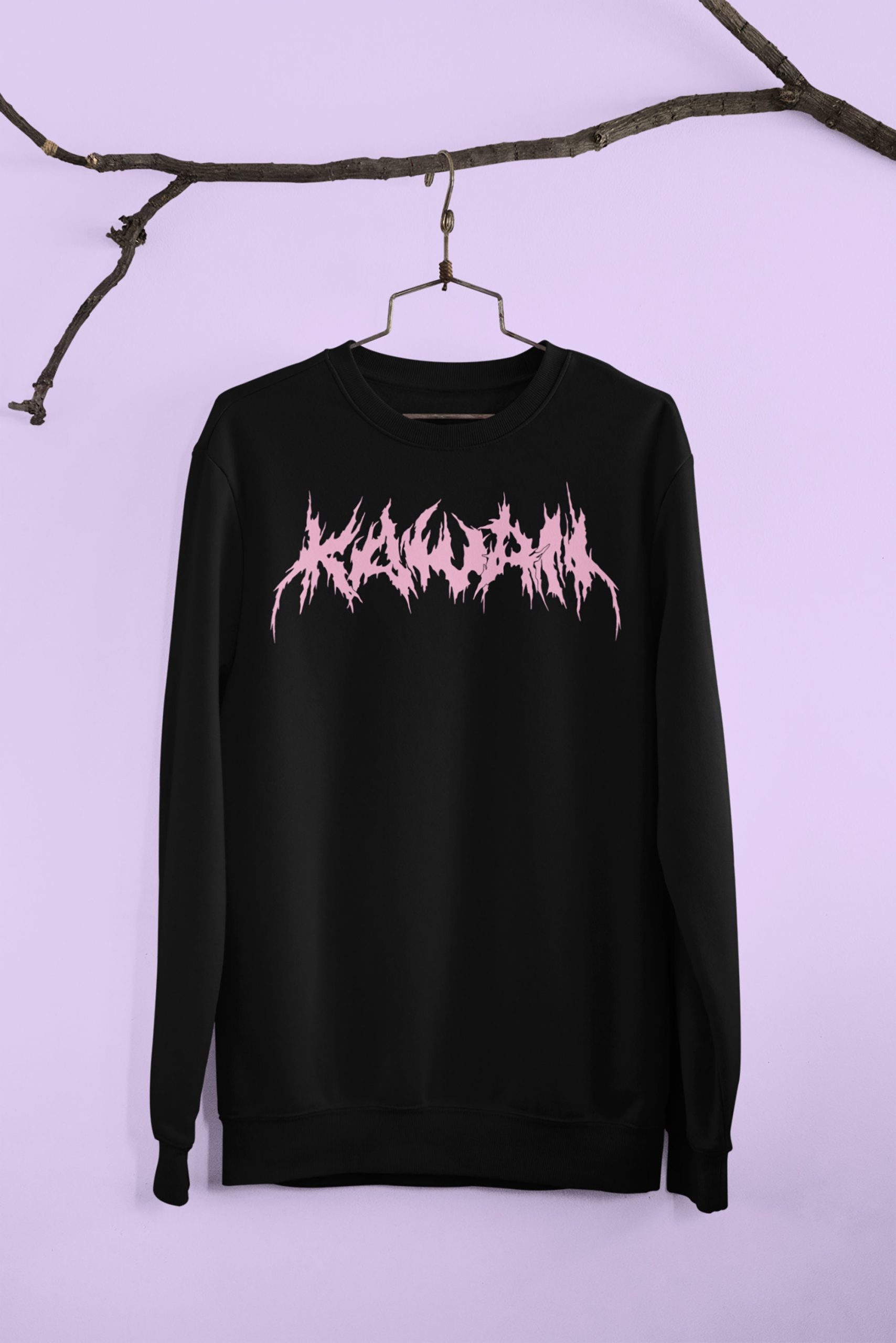 Kawaii Black, Death Metal Pastel Goth Unisex Sweatshirt Kawaii Black, Death Metal Pastel Goth Unisex Sweatshirt