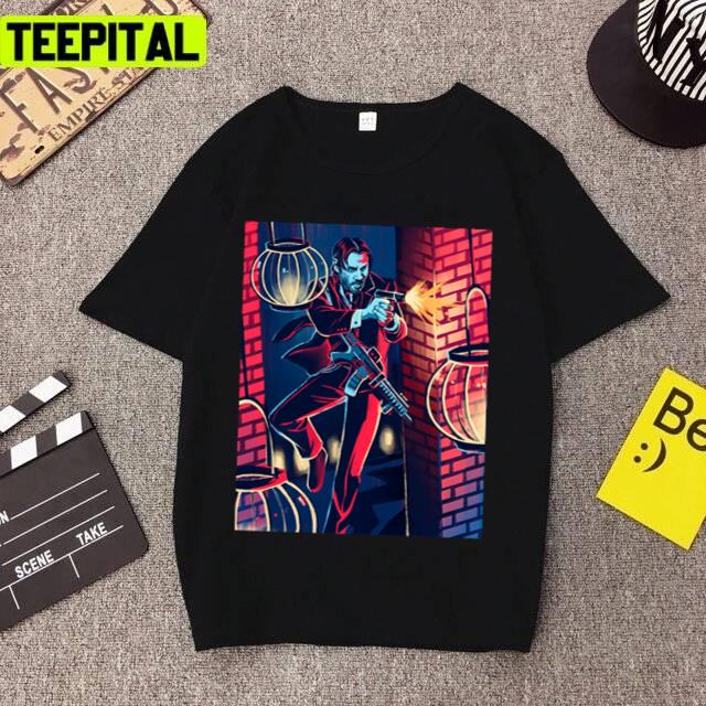 Keanu Fight Gun Doorrrrrr John Wick Unisex T-Shirt Keanu Fight Gun Doorrrrrr John Wick Unisex T-Shirt