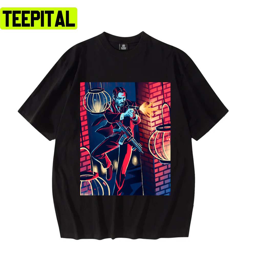 Keanu Fight Gun Doorrrrrr John Wick Unisex T-Shirt Keanu Fight Gun Doorrrrrr John Wick Unisex T-Shirt