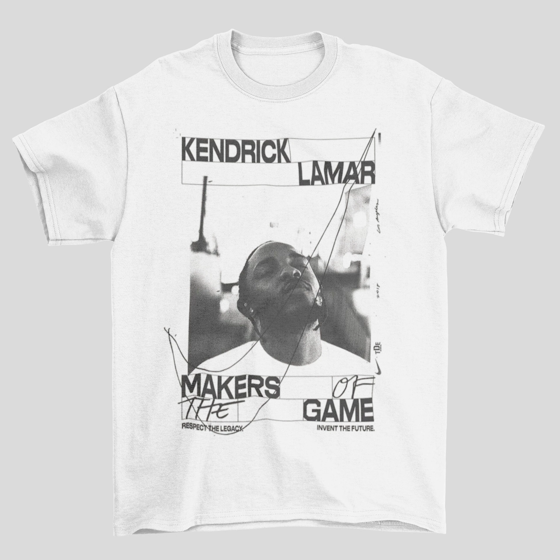 Kendrick Lamar Inspired Vintage Style In White Unisex T-Shirt Kendrick Lamar Inspired Vintage Style In White Unisex T-Shirt