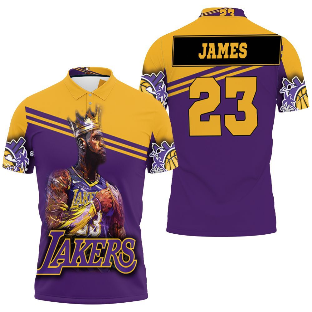 King Lebron James 23 Los Angeles Lakers Nba Western Conference Polo Shirt All Over Print Shirt 3d T-shirt King Lebron James 23 Los Angeles Lakers Nba Western Conference Polo Shirt All Over Print Shirt 3d T-shirt