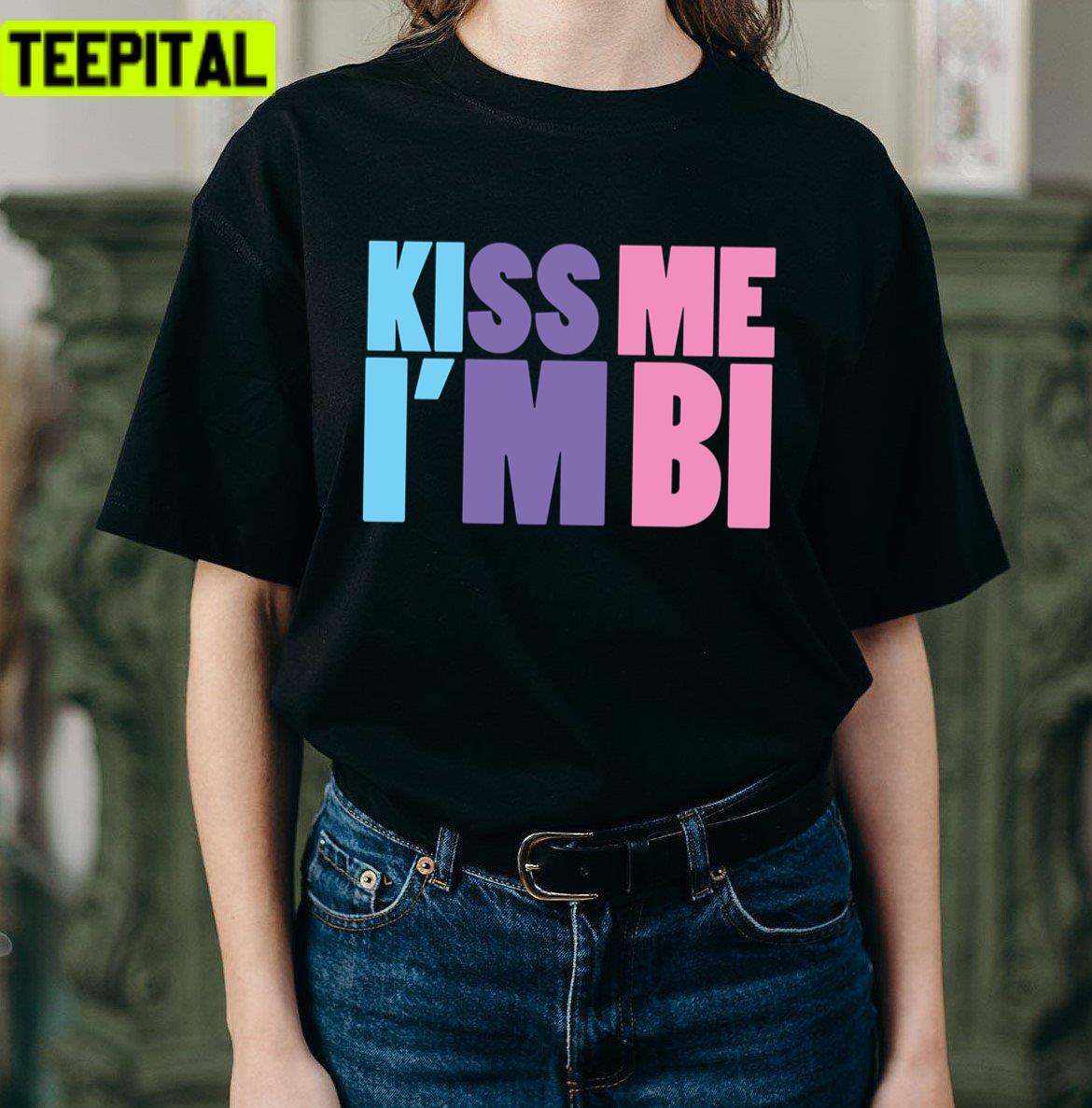 Kiss Me Pride Month Lgbtq+ Support Unisex T-Shirt Kiss Me Pride Month Lgbtq+ Support Unisex T-Shirt