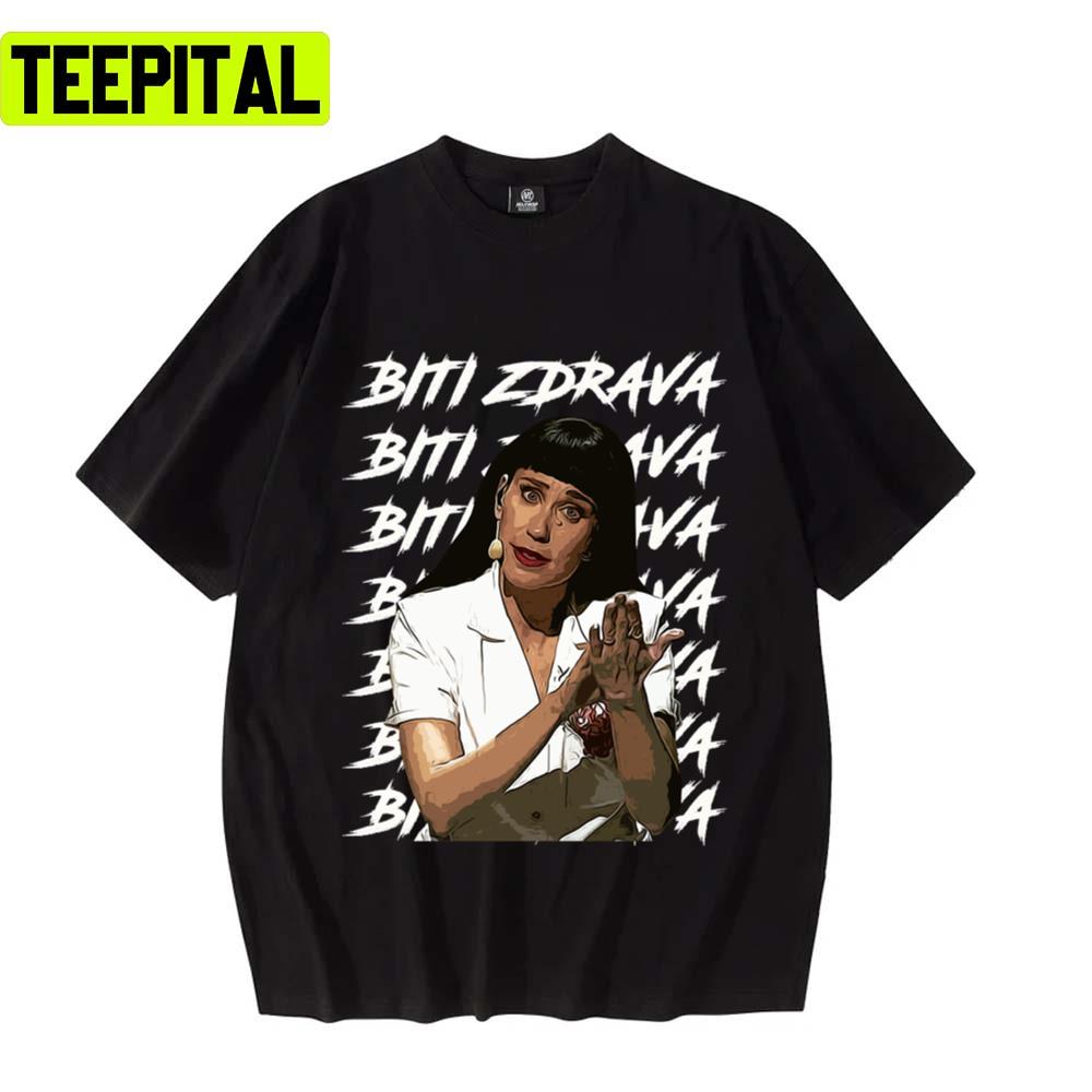 Konstrakta Biti Zdrava Artwork Colorful Design Unisex T-Shirt Konstrakta Biti Zdrava Artwork Colorful Design Unisex T-Shirt